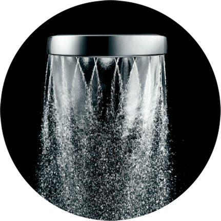Methven Aurajet technology delivering full-body water saving shower spray