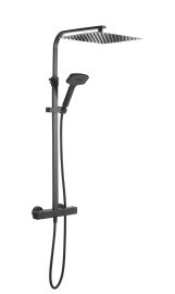 Satinjet® Waipori Thermostatic Cool Touch Diverter Bar Shower - Matte Black